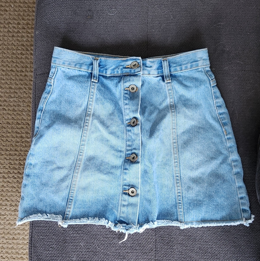Forever 21 button-up jean skirt